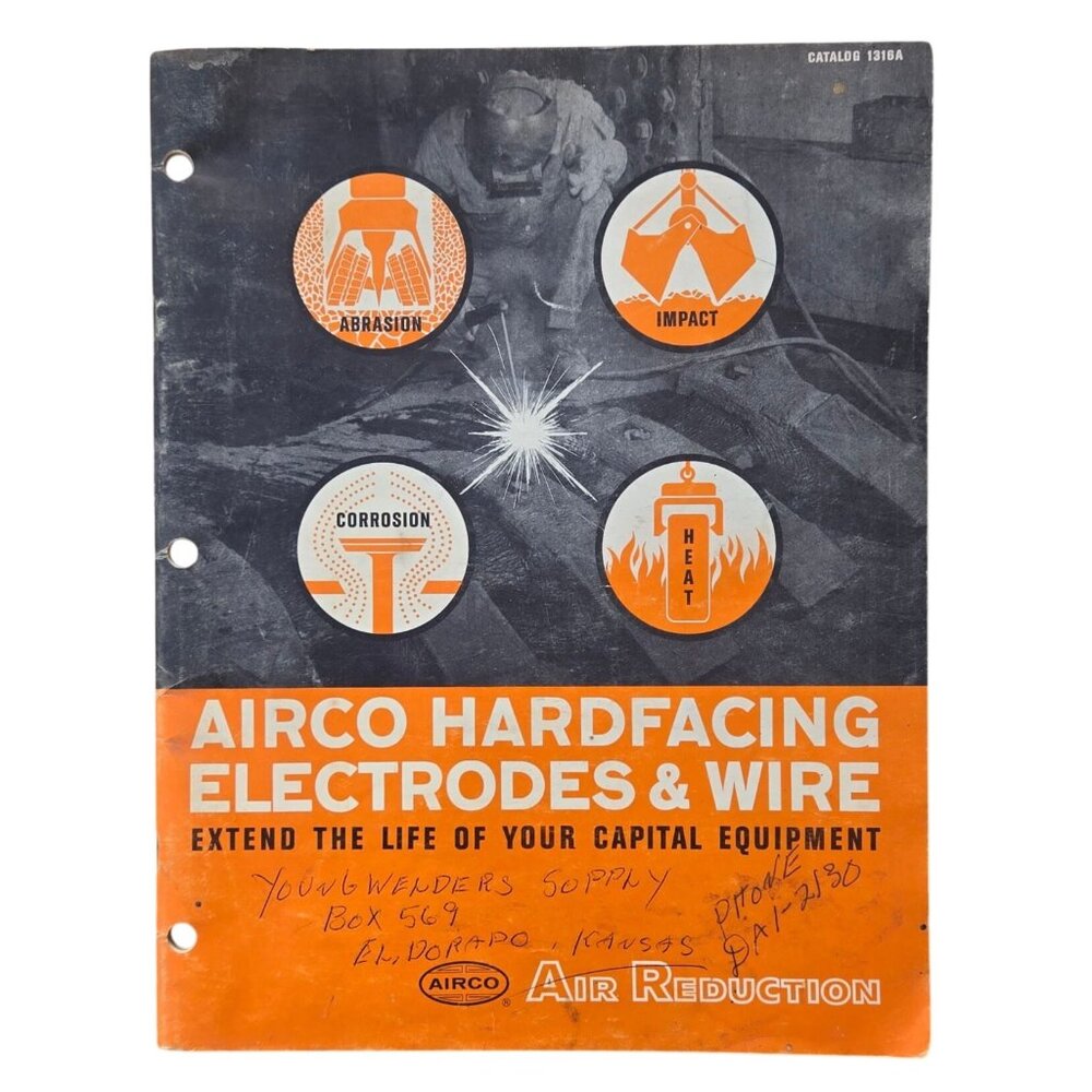 Airco Hardfacing Electrodes Wire Catalog 1960s Abrasion Impact Heat Corrosion